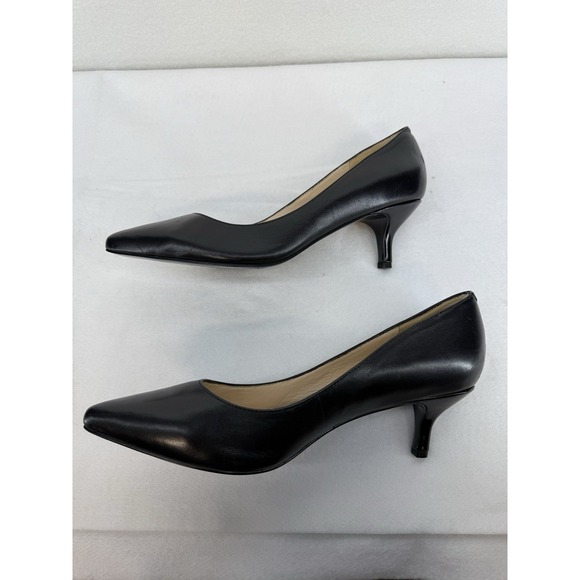 Nine West Women's Black Leather Nydia Stiletto Pump Heels Size 9 - Picture 5 of 9